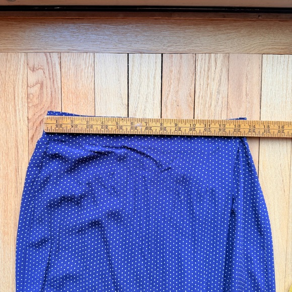 Vintage GAP Navy Blue polka dot Maxi Skirt - Picture 3 of 4